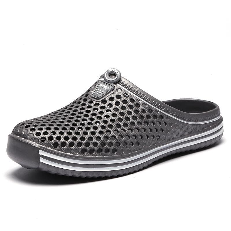 Sandals Waterproof Slippers Men Women Clogs Shoes Summer Outdoor Slides Soft Sole Garden Shoes Indoor Beach Sandals Home Slipper 43 gray