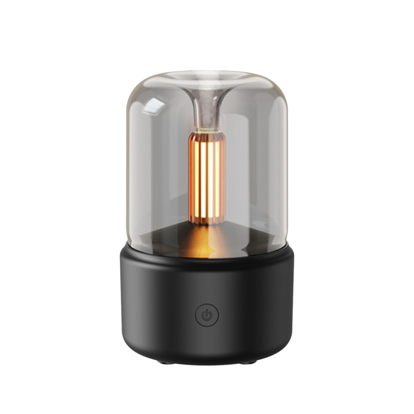 Candlelight Style Aroma Diffuser 120mL Mist Humidifier Warm White Night Light Quiet Essential Oil Diffuser Cool Mist Air Humidifier black