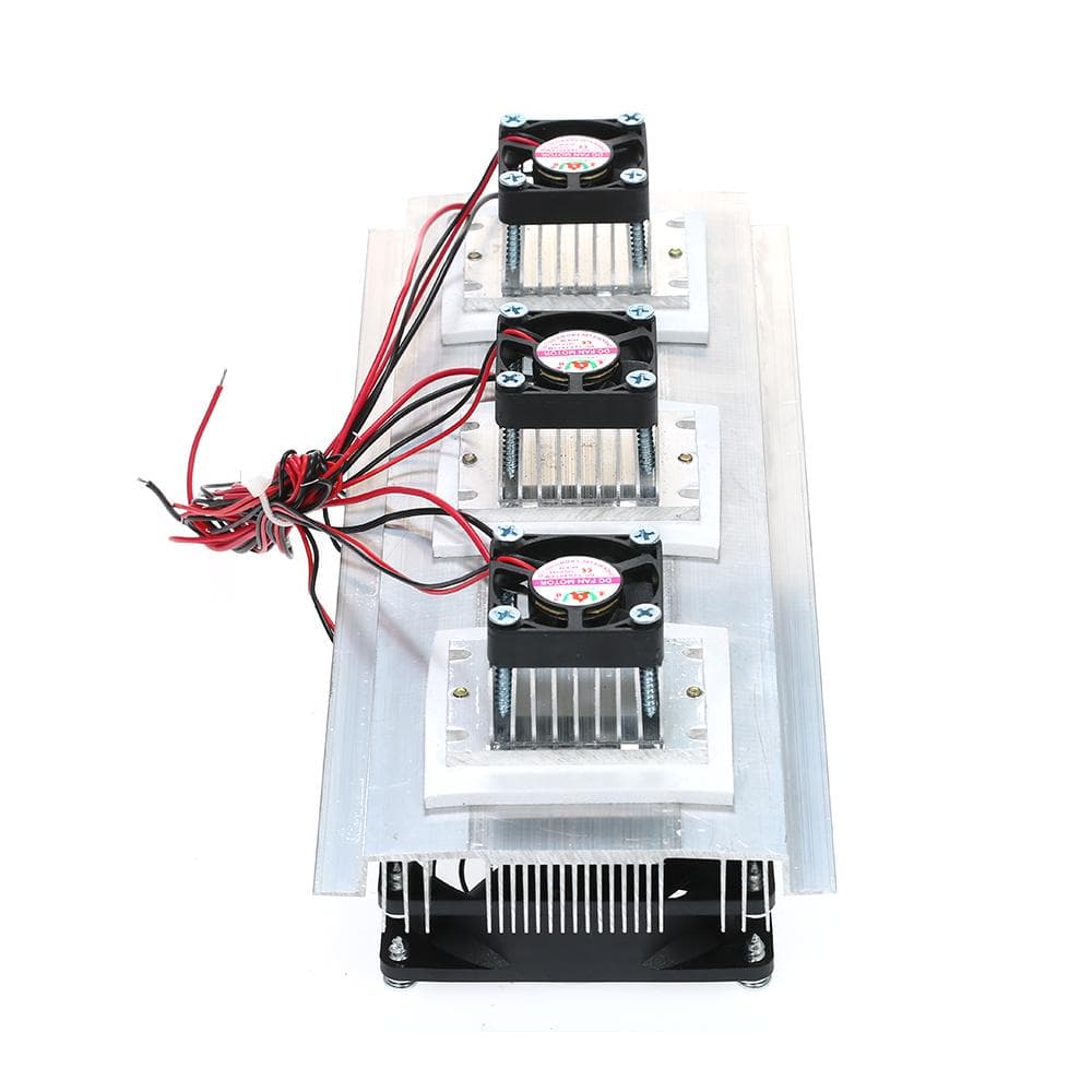180W Trinuclear Thermoelectric Peltier Refrigeration Air Cooling System Kit Cooler 3xFan