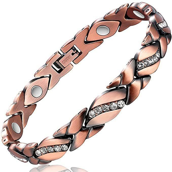 Vintage Zircon Magnetic Bracelets For Women Adjustable Bracelet Jewelry Accessories Party Gift bronze