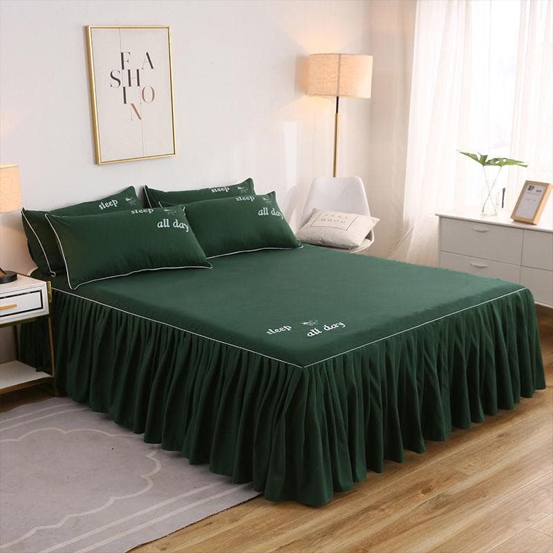 Bedsheet Bed Skirt Bedspread Non-slip Mattress Cover Bedding Bed Skirt Solid Home Hotel Bed Skirt Mattress Protector Cover 120x200cm 1pc