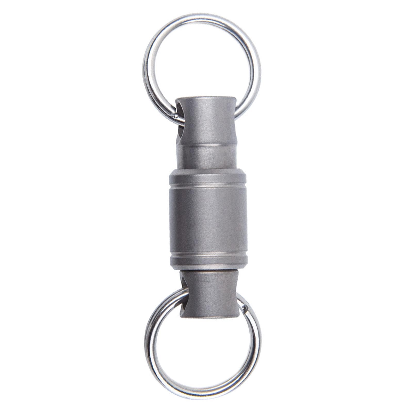 Ultralight Titanium Alloy Key Chain Quick Release Detachable 360 Degree Rotating Keychain Key Ring silver