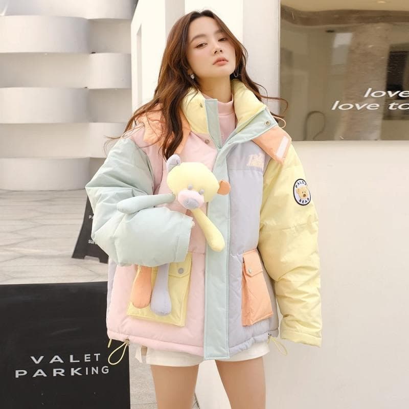 New Short Loose Thickened Warm Autumn and Winter Coat for Women XL