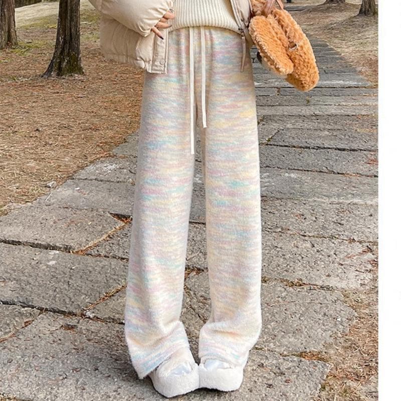 Women's Autumn and Winter New Style Pants for Women's High Waist Soft Glutinous Straight Trousers Loose Casual Wide-leg Pants XL