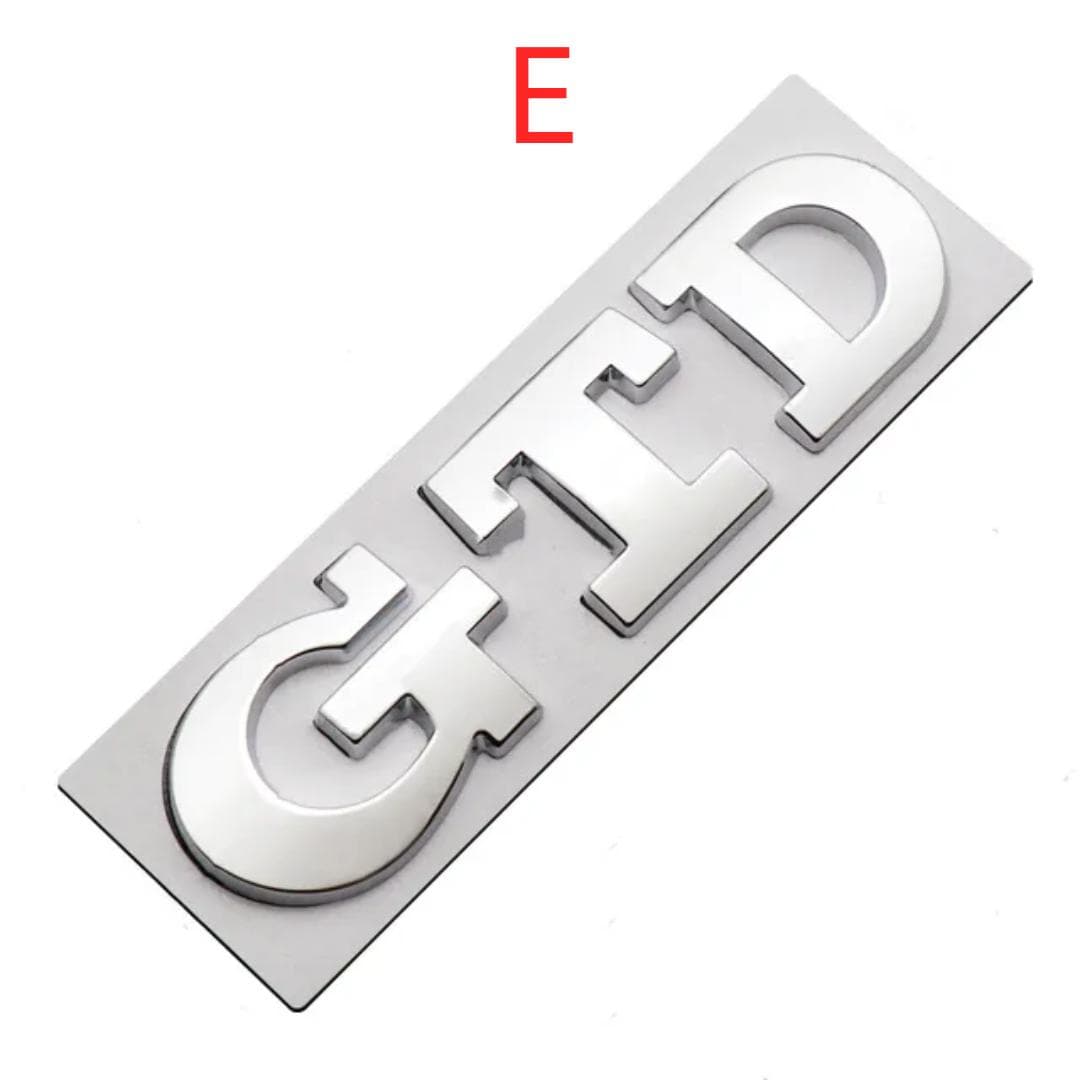 1PCES 3D Metal Car Front Grill GTD Logo Rear Trunk Golf Emblem Badge For V/olkswagen V/W G/olf 4 5 6 7 7 MK4 MK5 MK6 MK7 MK8 Sticker E