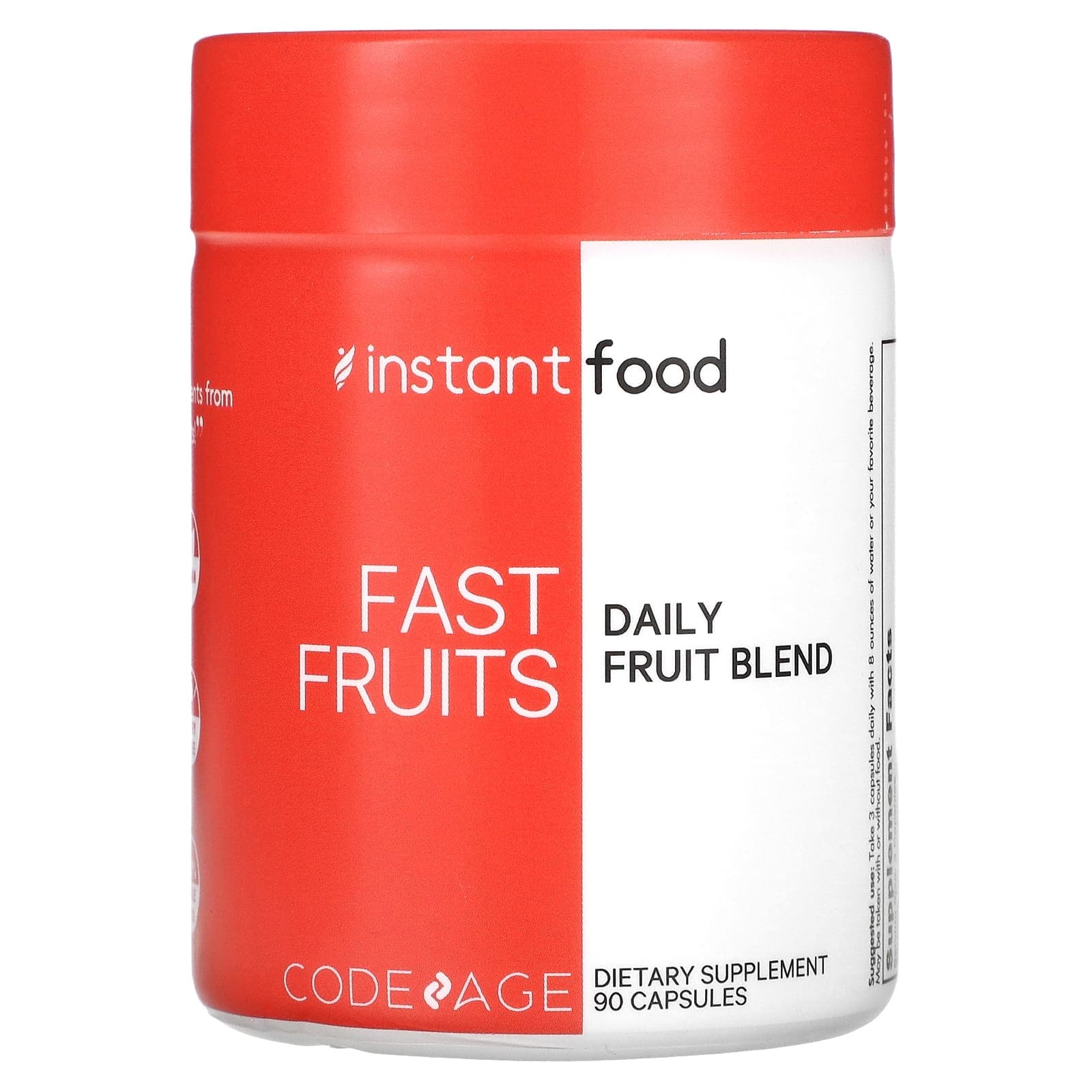 Codeage, instant food, fast fruit, daily fruit blend, 90 capsules