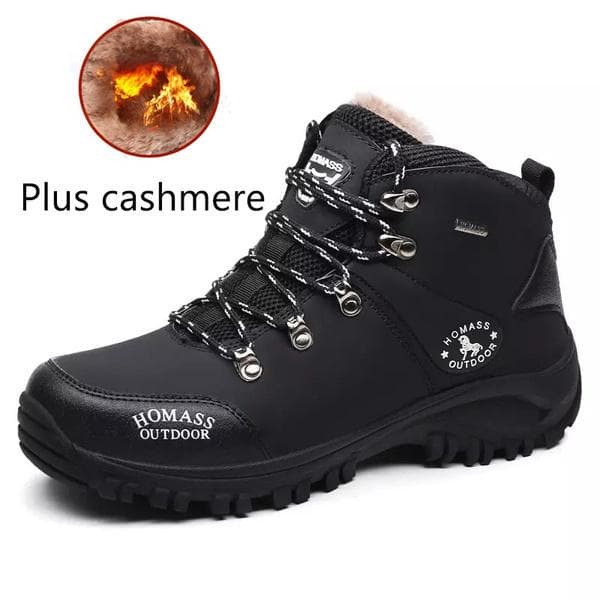 38-46 Snow Boots for Men Hiking Boots Men's Winter Warm Outdoor Sports Boots 44 black