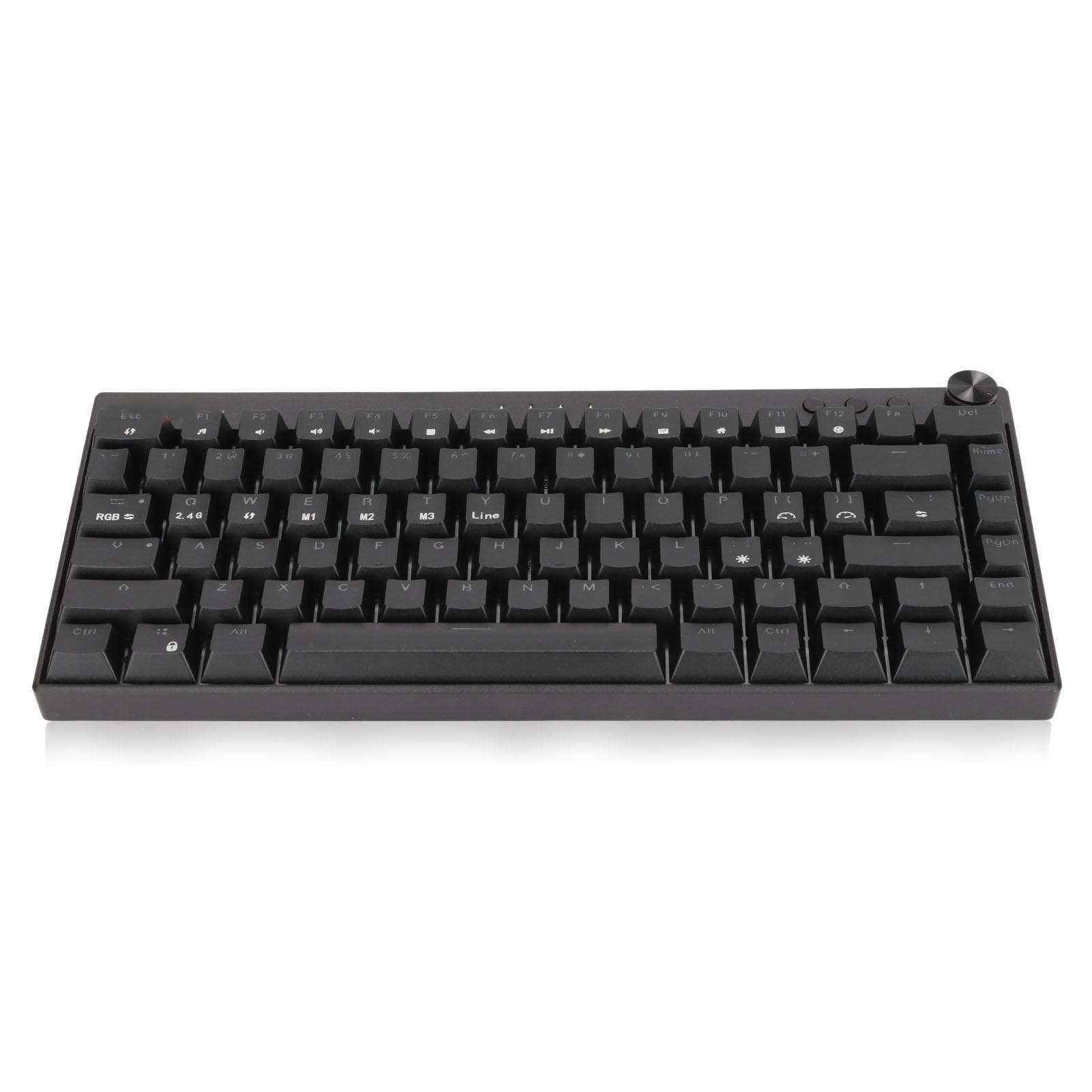 Mechanical Keyboard 82 Key RGB Backlight 3 Connection Modes Ergonomic Design Gaming Keyboard for Red axis