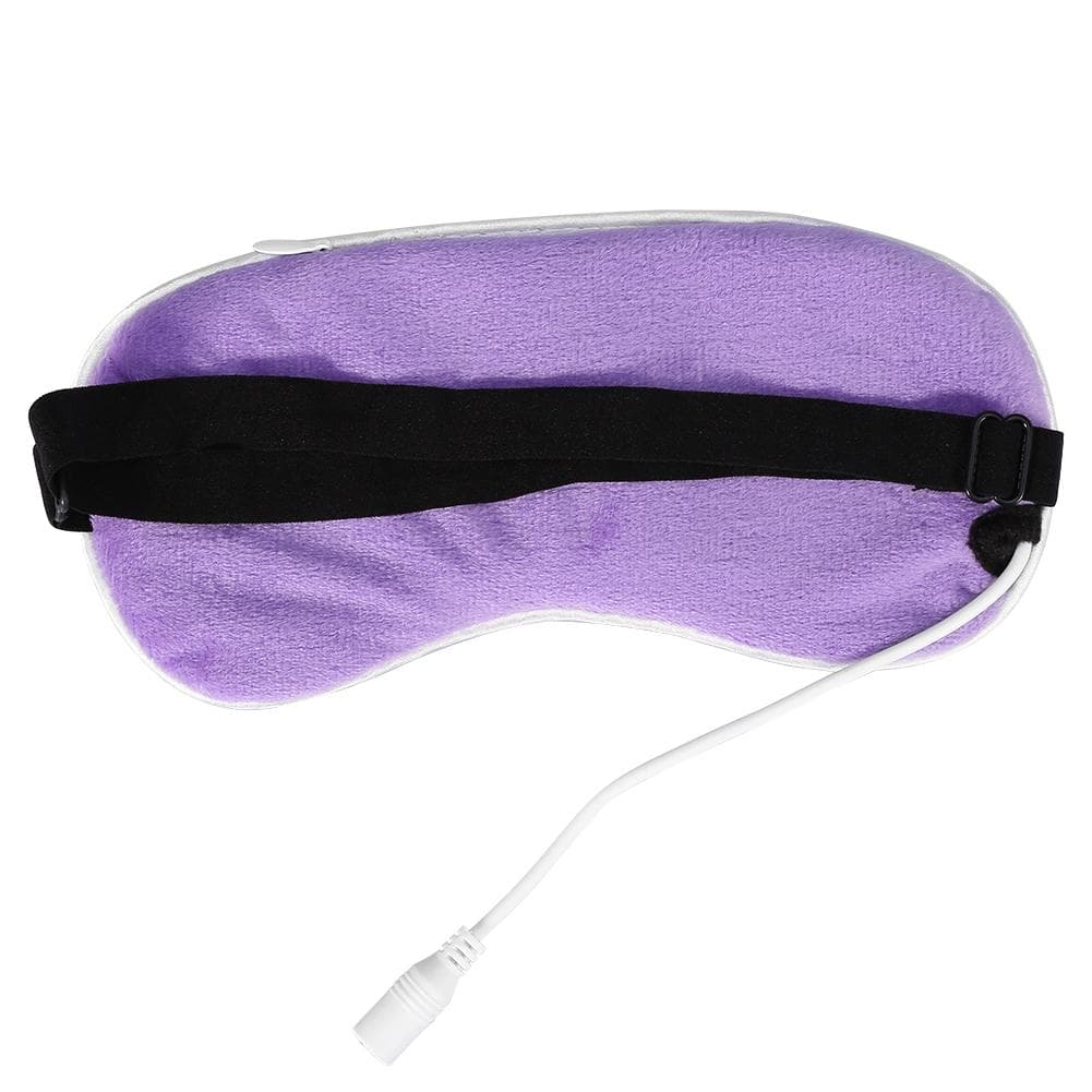 USB Heating Steam Eyeshade Lavender Eye Mask Eye Massager Sleep Travel Portable Purple Stripe