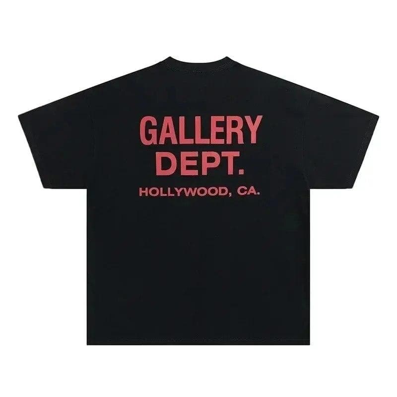 Fashion Letter Print T-Shirt Vintage High Street Gallery Department Print Shirt Casual O-Neck T-Shirt Summer Brand Cotton Top M