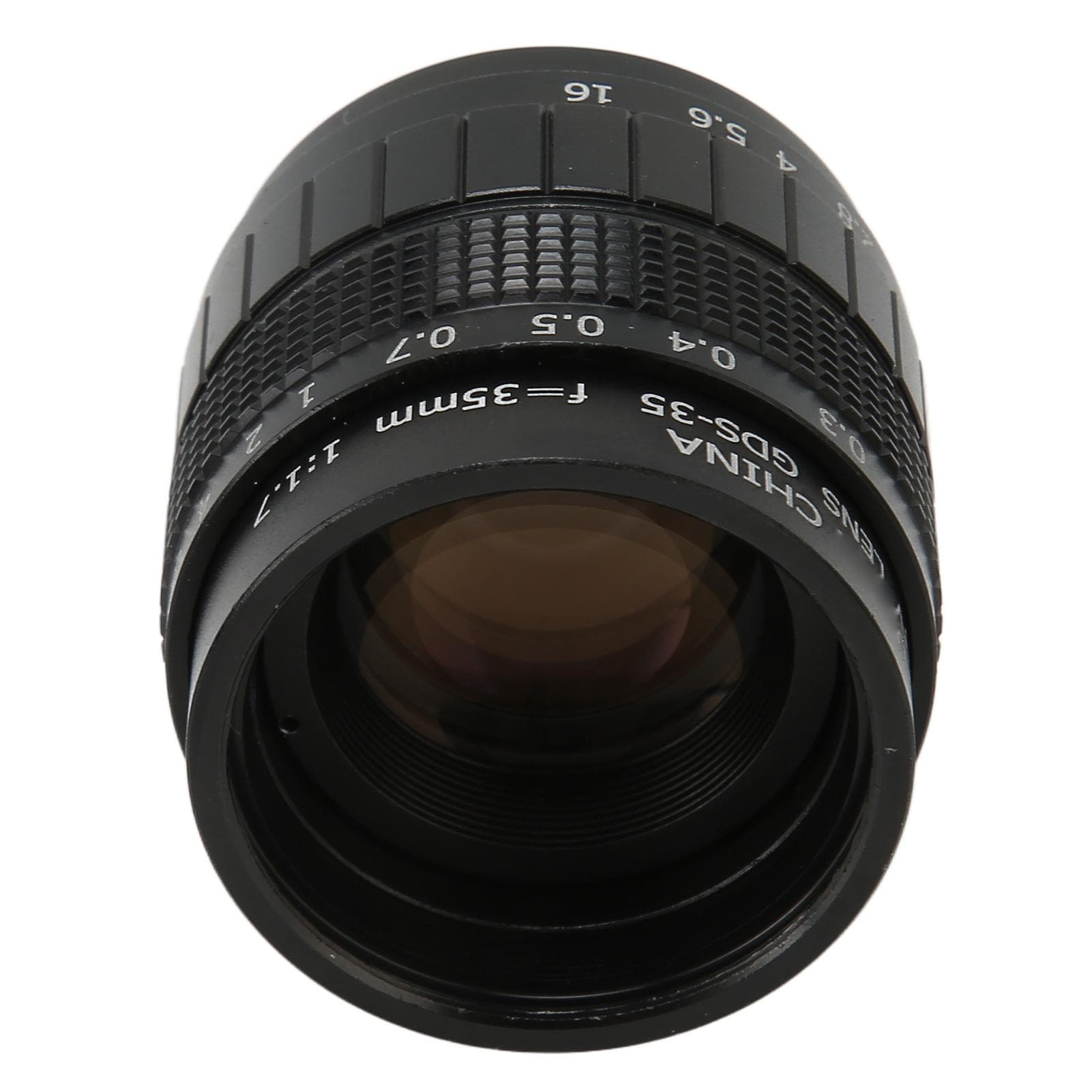 35mm 23 Manual Focus Lens F1.7 Large Aperture Fixed Focus Telecine Lens for C Mount Mirrorless black