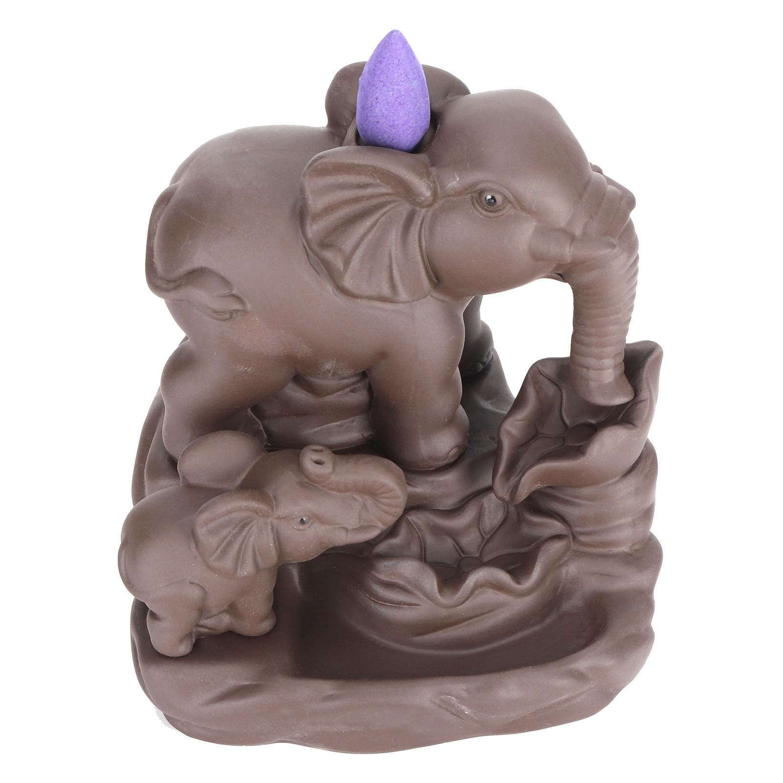 Backflow Incense Burner Elephant Shape Waterfall Aromatherapy Holder Ornament Decoration