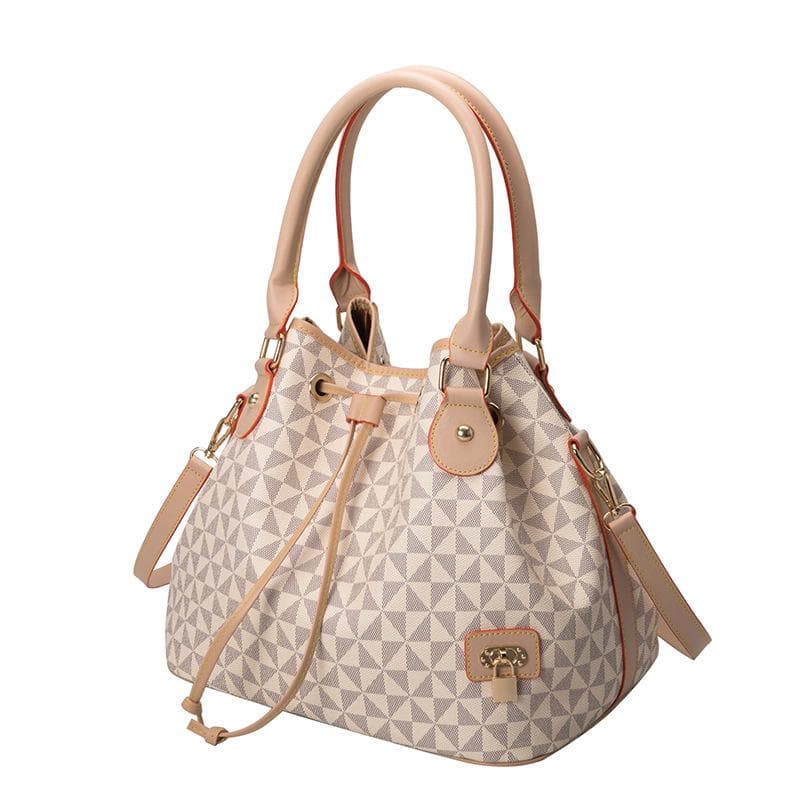 Printed Large Capacity Bucket Bag Women Europe and America Retro Fashion Handbag Shoulder Crossbody Bag