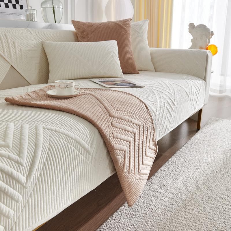 New Thicken Jacquard Sofa Covers Non-Slip Sofa Mat Autumn Winter Couch Slipcovers for Living Room Solid Color Soft Sofa Cushion 70x70cm 1pcs