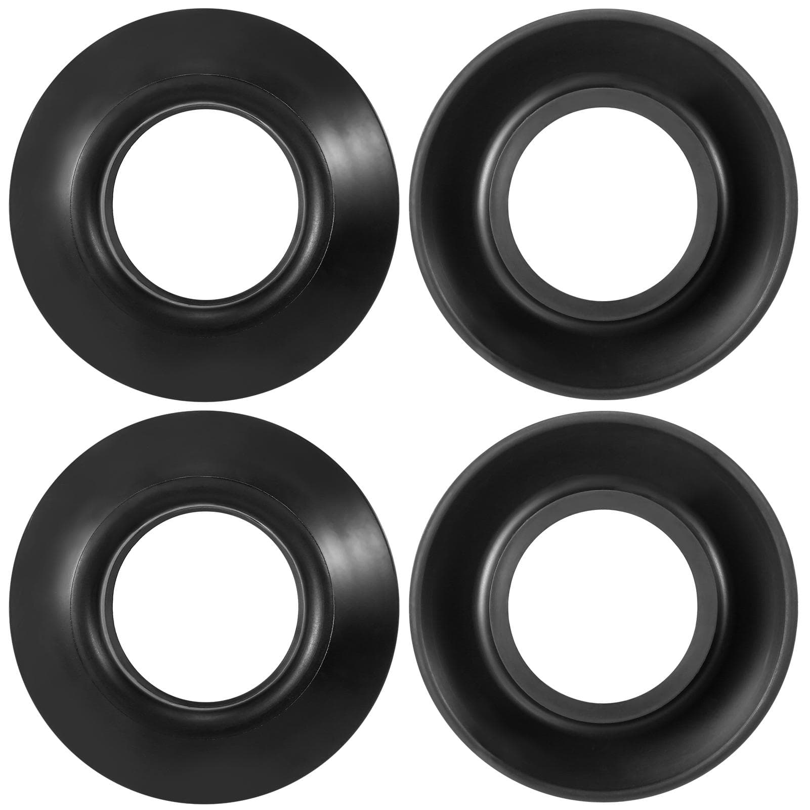 4pcs Universal Kayak Paddle Drip Rings for Kayak Canoe Paddles black