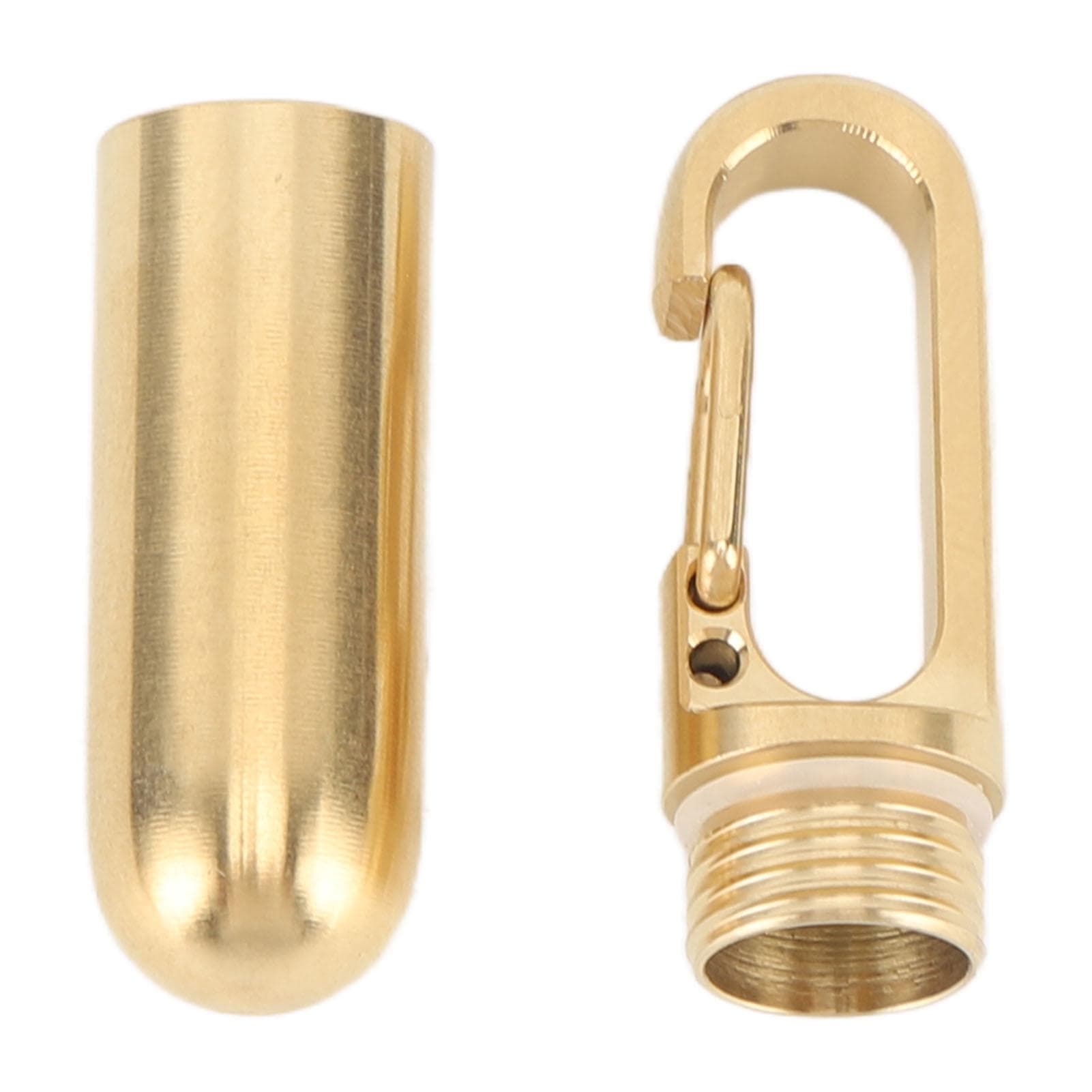 Keychain Medication Box Single Chamber Stainless Steel Keychain Medicine Organizer for Outdoor