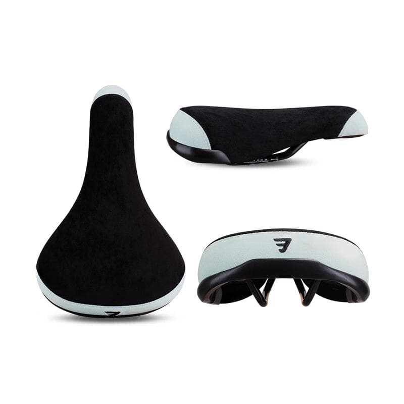 Funsea Bicycle Saddle Wheelie 2 Tones Colors Seat For Bicycles Flannelette Bike Seats Embroidery Logo 8mm Rail