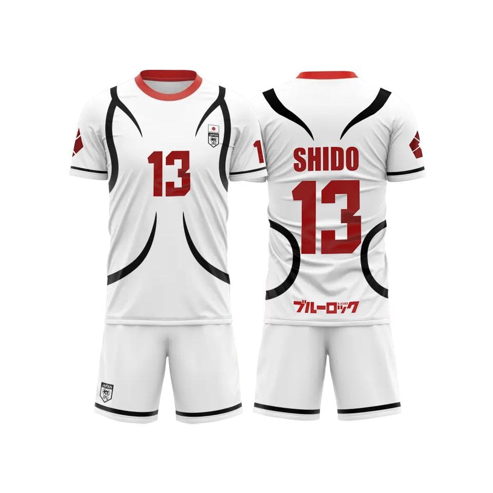 Summer boys hot selling blue lock Japanese U20 white cartoon anime, children's short sleeved set fashionable casual T-shirt 150