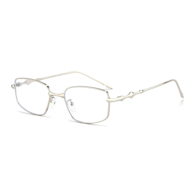 Fashion Small Square Protective Glasses High-End Metal Frame Sunglasses Irregular Legs Eyewear Simple Style