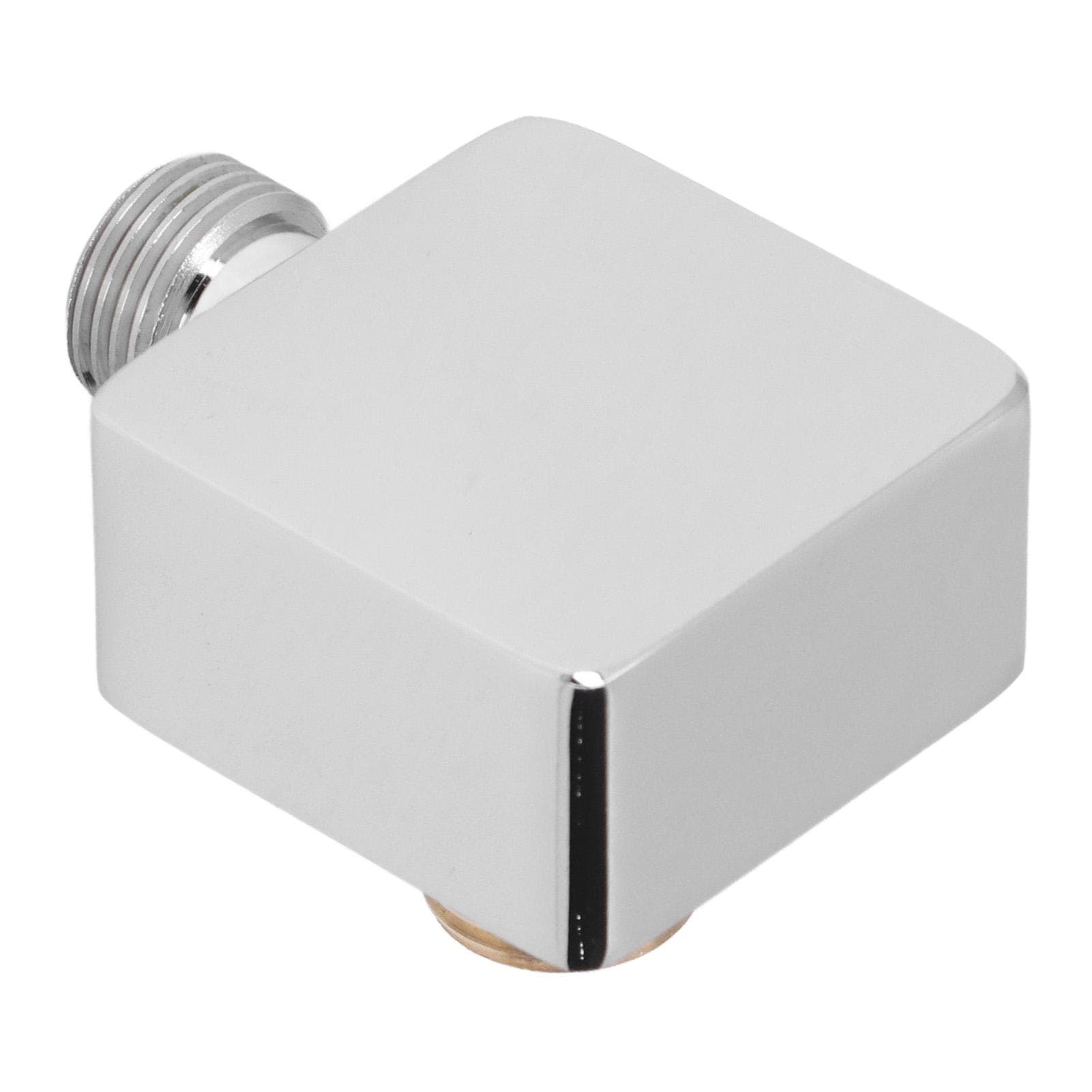 Quadrate Shower Elbow Chrome Finish Wall Mounted G1/2 Full Copper Male Female Universal Wall Elbow