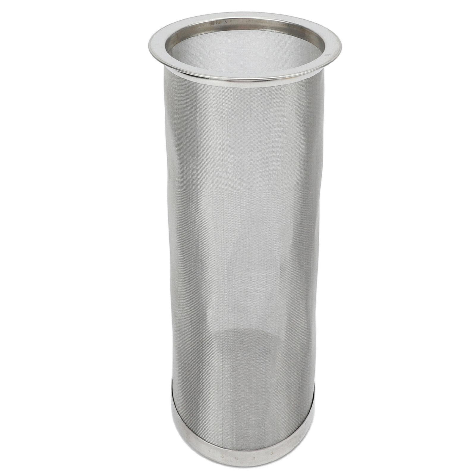 Cold Brew Coffee Filter Stainless Steel Reusable Wide Mouth Mesh Cylindrical Filter with White 8x21cm/3.1x8.2in