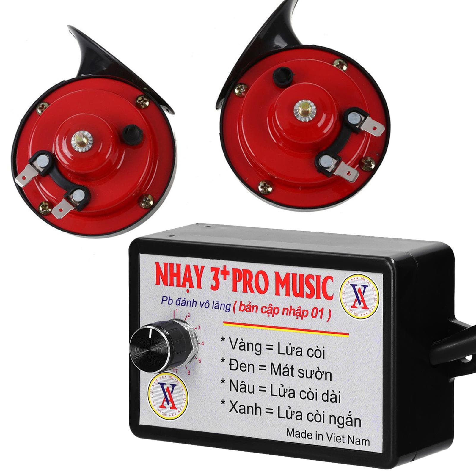 2PCS 12 V Universal Double Tone Horn Car Motorcycle Air Horn Loud Electric Snail Horn Waterproof red