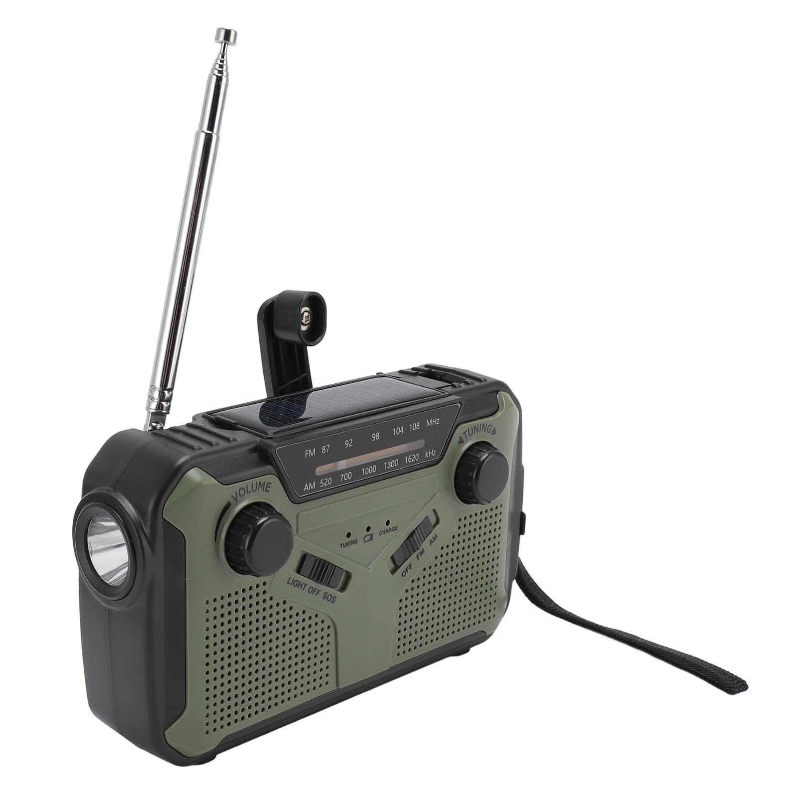 Emergency Hand Crank Radio Multiple Band Reception Solar Radio Portable Alarm Lighting Radio for