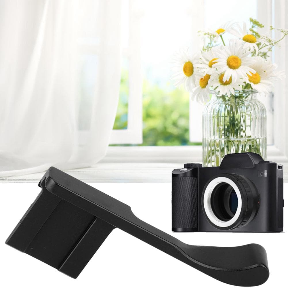 Aluminum Alloy Hot Shoe Thumb Up Hand Grip for Fuji X 100F X100T X A5 Mirrorless Camera (Black) black