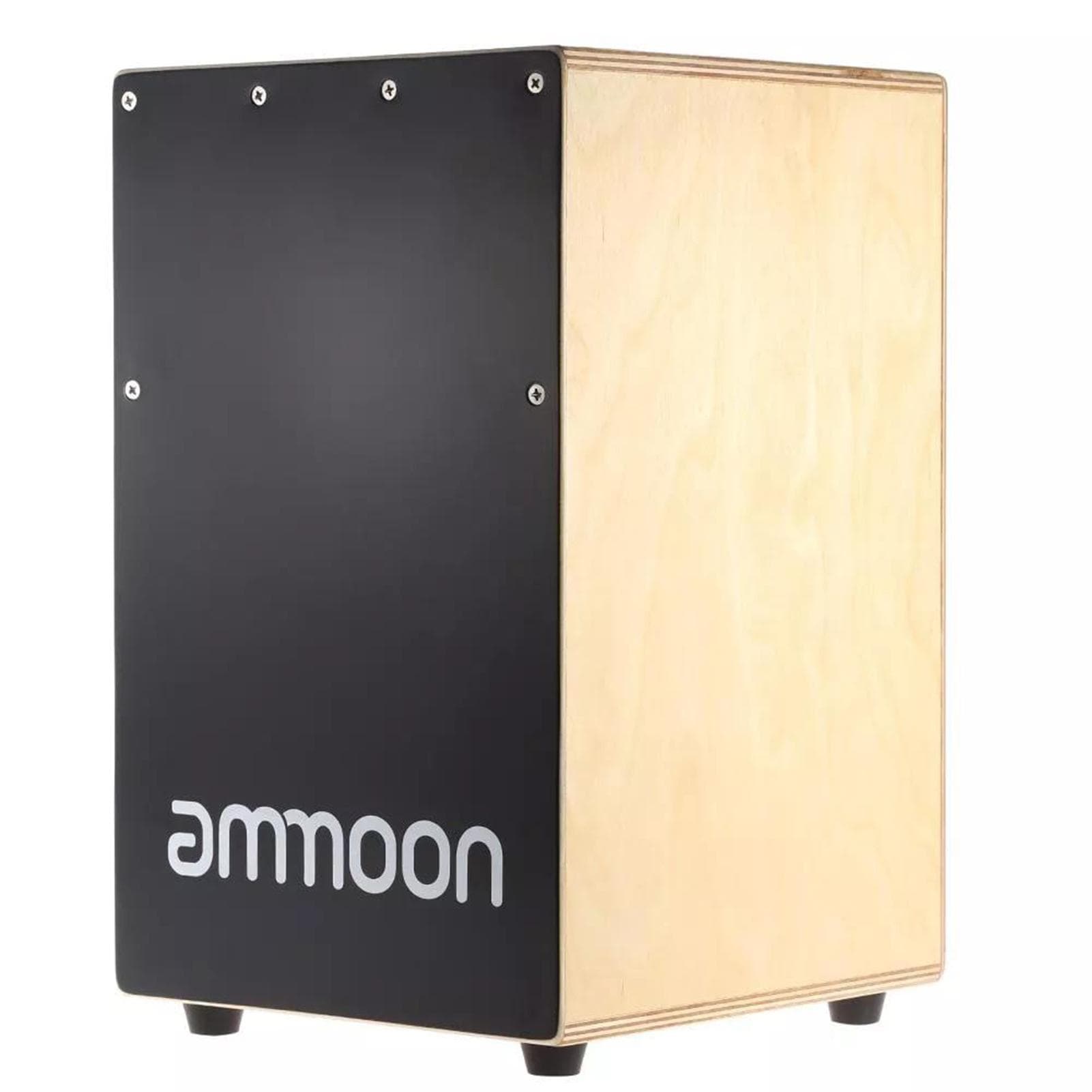 ammoon Wooden Cajon Hand Drum Children Box Drum Persussion Instrument with Stings Rubber Feet 23 * ammoon