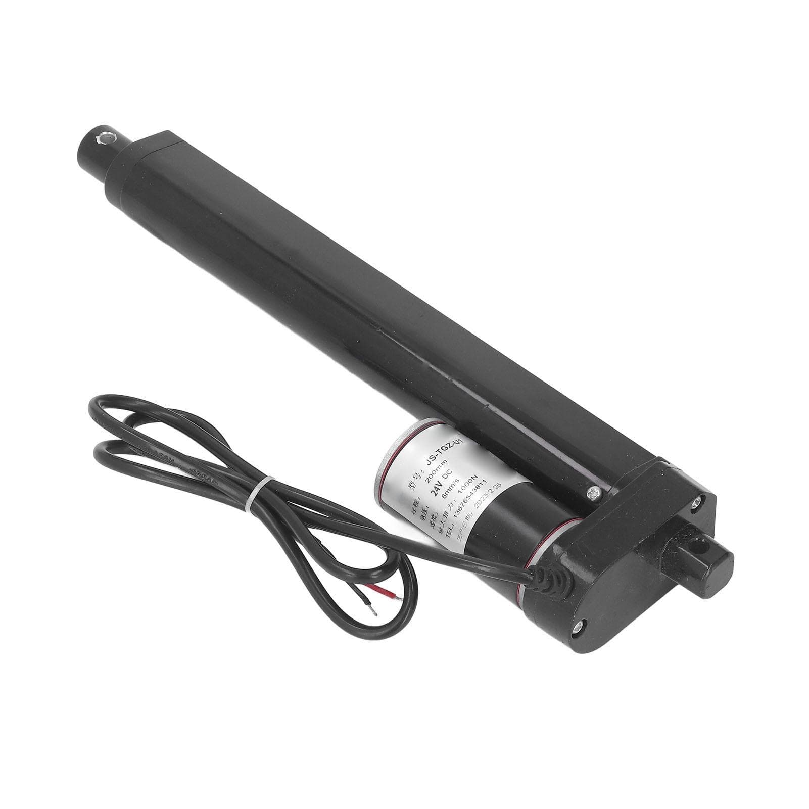 Linear Electric Actuator 1000N 200mm Stroke IP65 Black Linear Actuator with Limit Switch 24V Linear