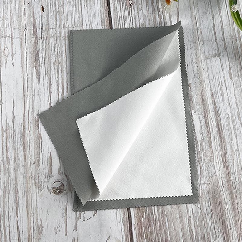 Sterling Silver Polishing Cloth Set Jewelry Cleaning Cloths Soft Wipe Wiping Cloth Keep Jewelry Shining Tools dark grey
