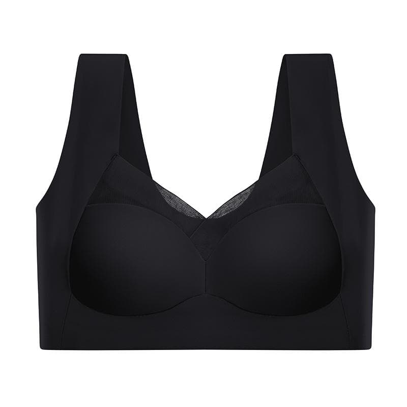 Top Seamless Women Yoga Bras Vest Support Show Comfortable No Steel Ring Sports Underwear Sleep Bra Vest XL black
