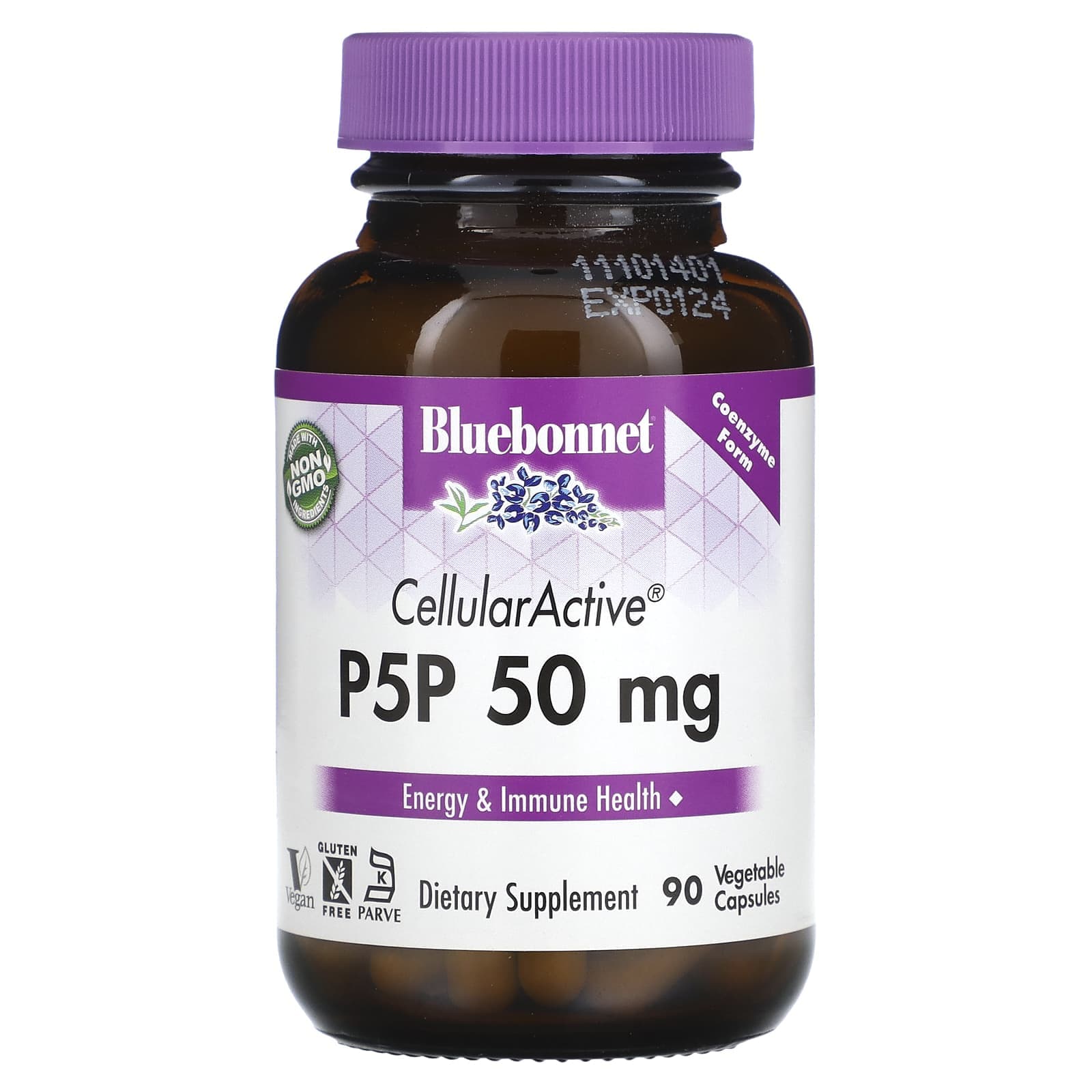 Bluebonnet Nutrition, CellularActive P-5-P, 50 mg, 90 Veggie Capsules