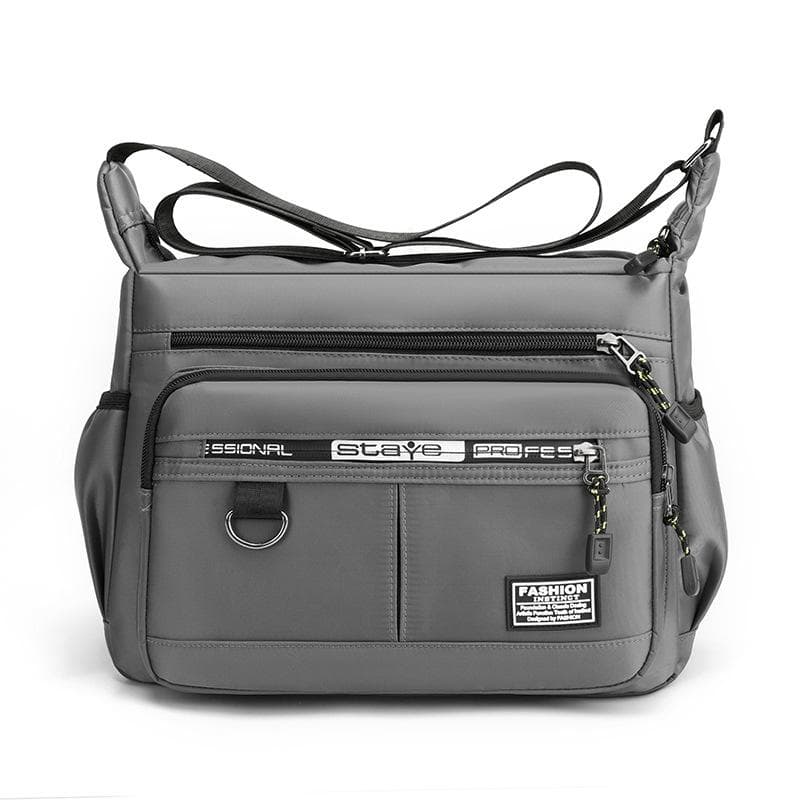 New Men Crossbody Bags Male Nylon Shoulder Bags Boy Messenger Bags Man Handbags for Travel Casual Large Satchel Grey grey