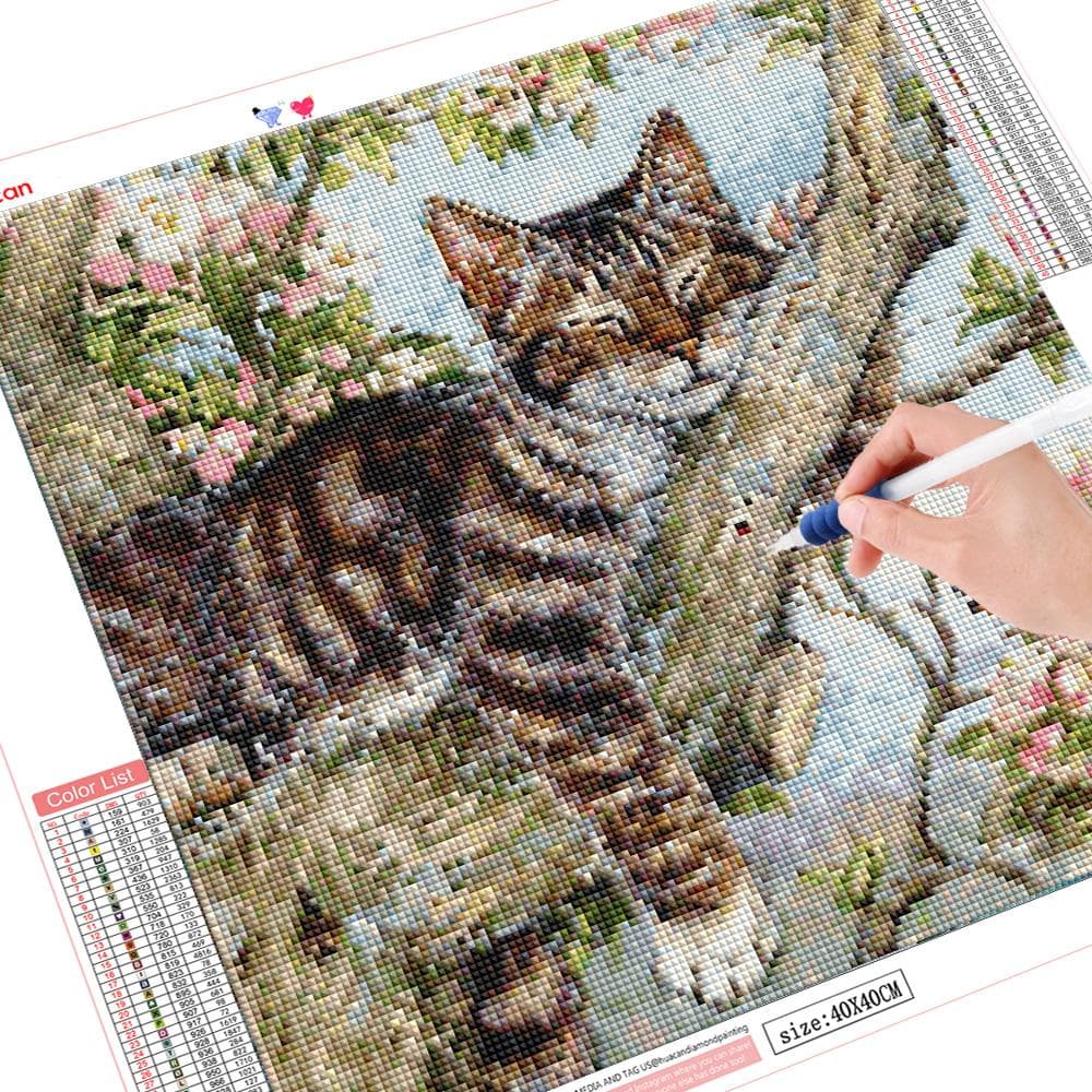 5D Diamond Painting Mosaic Cat Full Square Drill Animal Diamond Embroidery 30x30CM