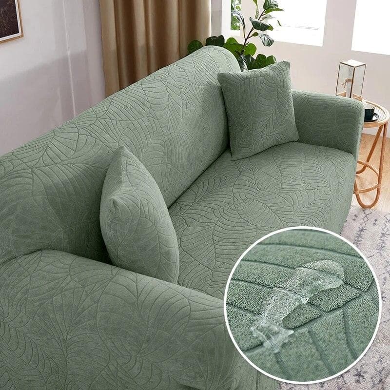 Waterproof Jacquard Sofa Covers Thick Elastic Corner Solid Couch Cover L Shaped Sofa Slipcover Protector 1 /2 /3 /4 Seater 1 Seater 90-140cm