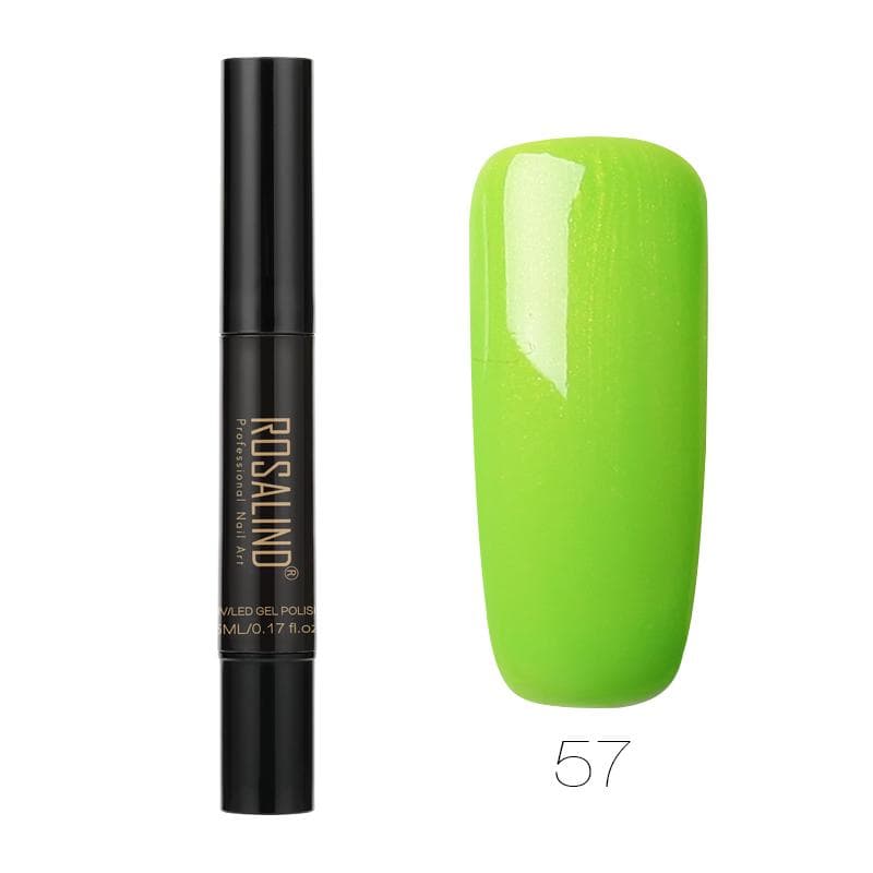 ROSALIND 5ML Nail Gel Polish Pen Nails Art Soak Off Top White Gel Lacquer