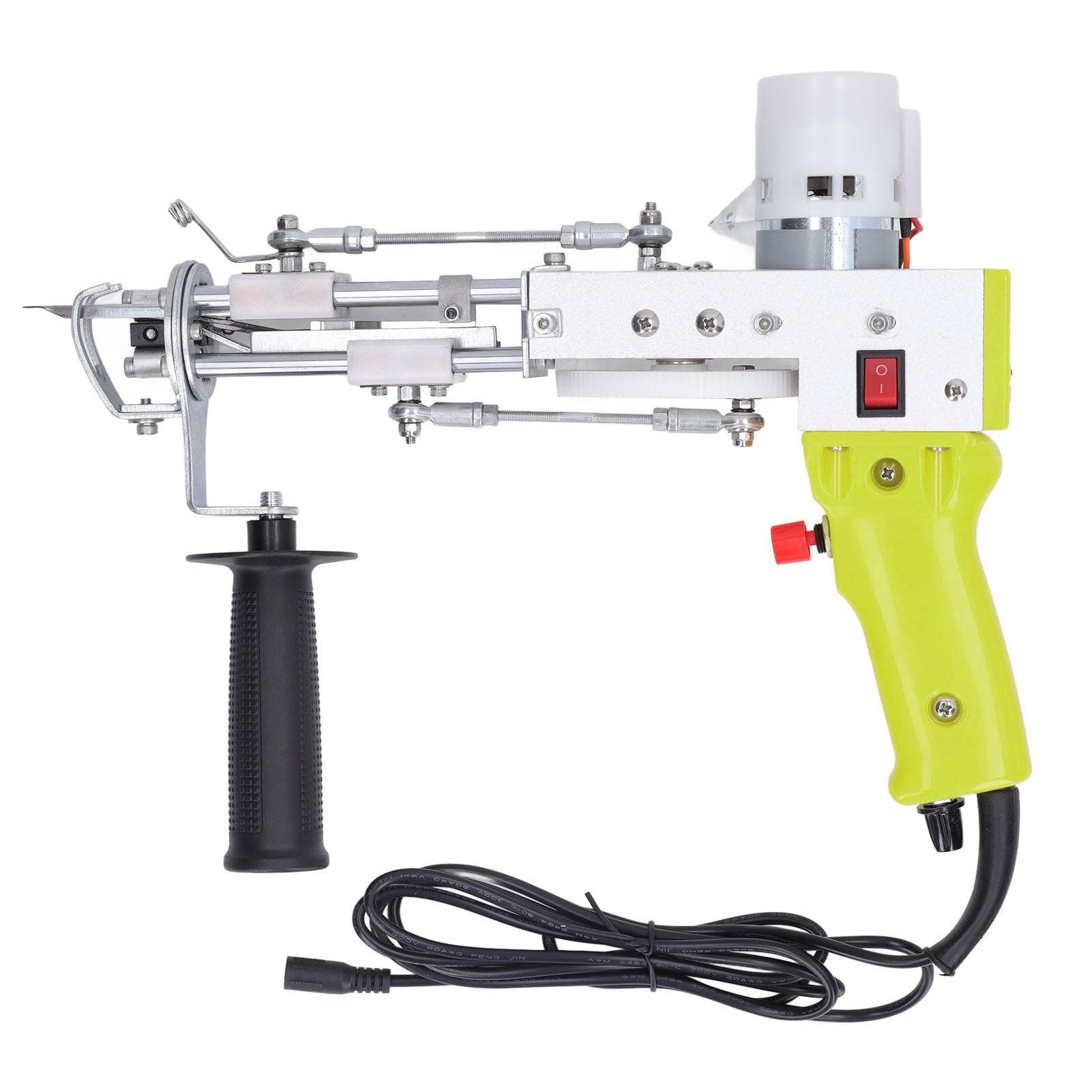 Tufting Gun Simple Operation Speed Adjustable Yellow Green Tufting Gun for DIY Rugs Pillows EU Plug
