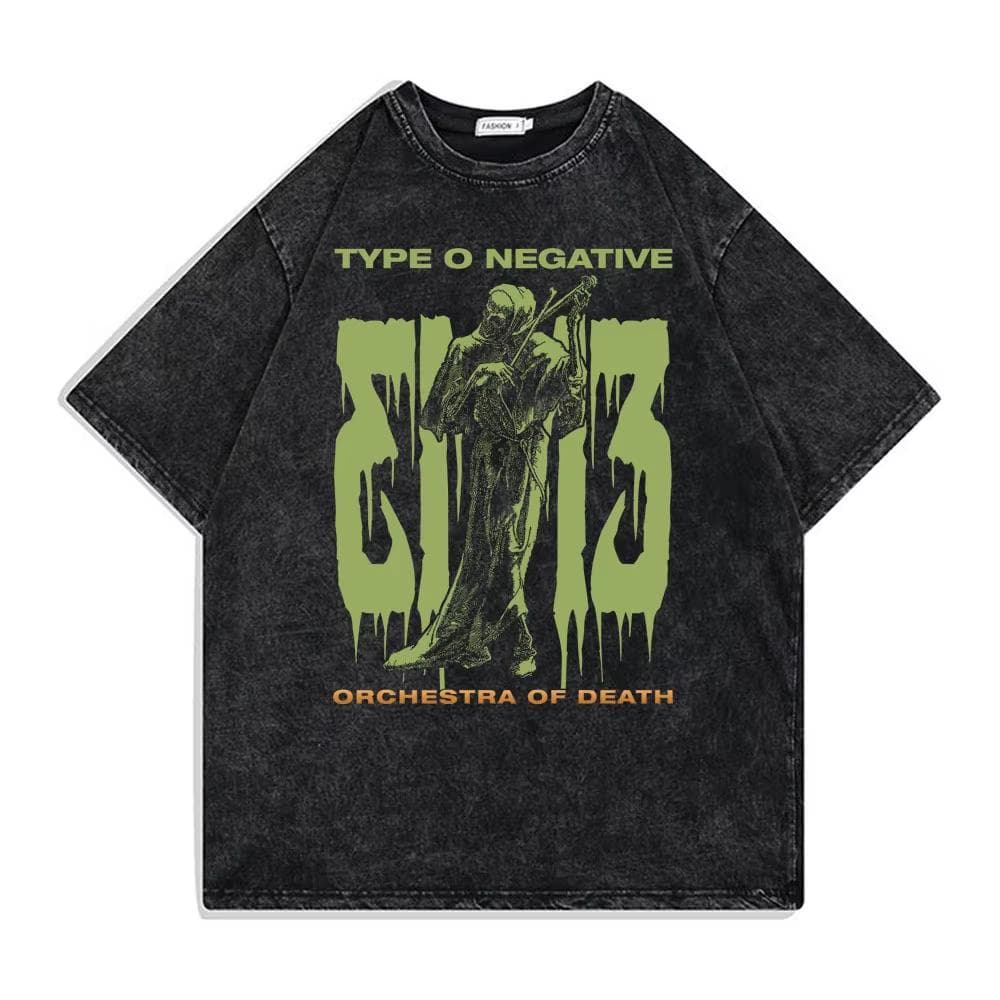 Rock Band Type O Negative Suspended In Dusk Streetwear Washed Vintage Tshirt Oversize Tee Men women Casual Top L