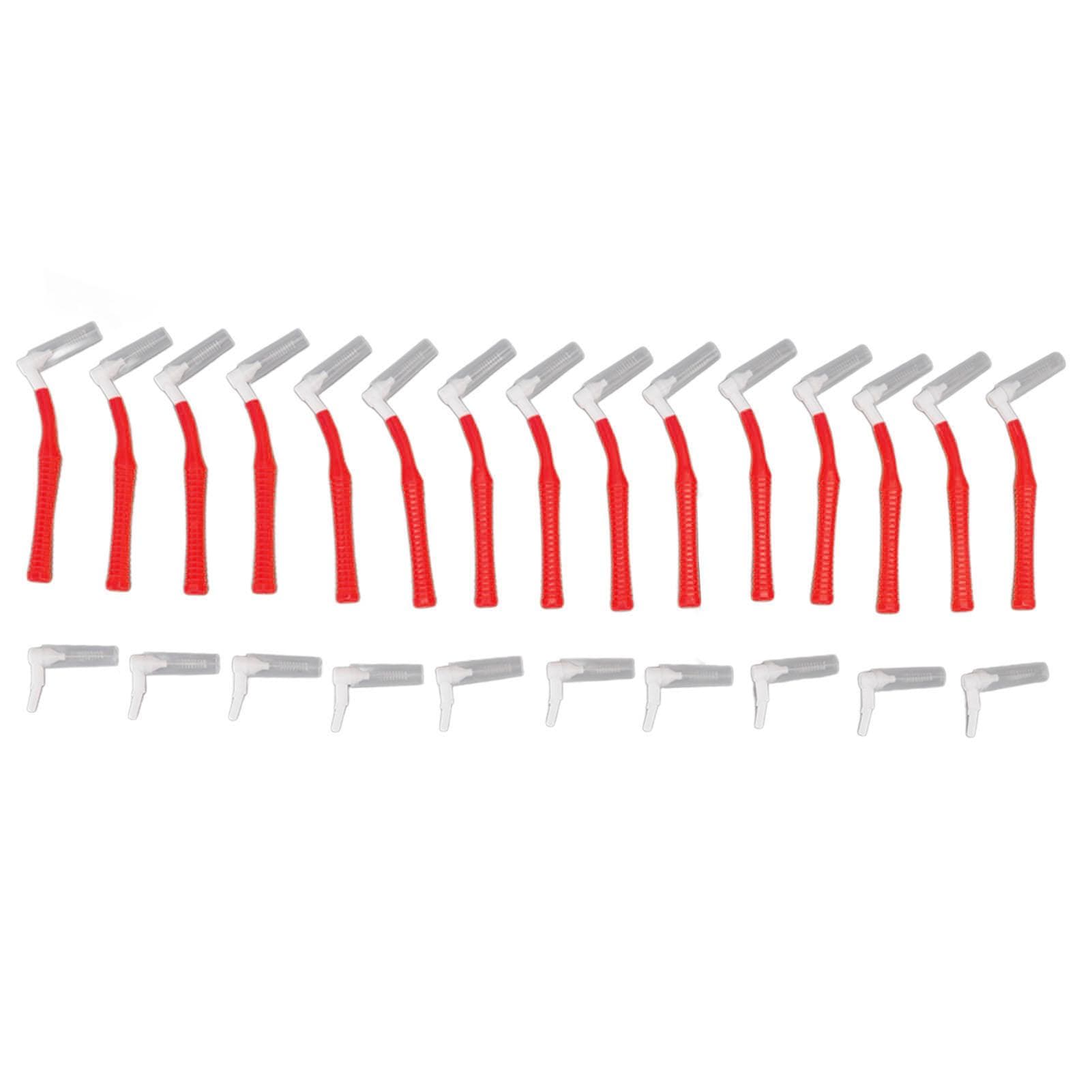 25Pcs L Shape Push Pull Interdental Brush Oral Care Teeth Whitening Dental Tooth Pick Tooth red