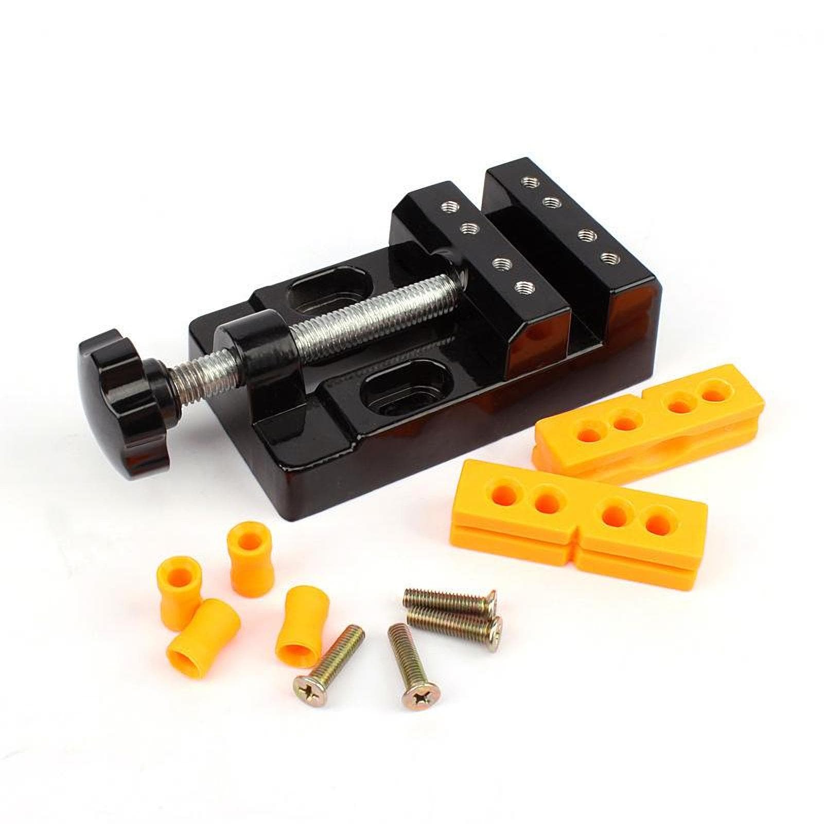 Mini Flat Clamp 57mm Flat Bench Vise Multifunction Bench Clamp Mini Drill Press Vice Tool for DIY black