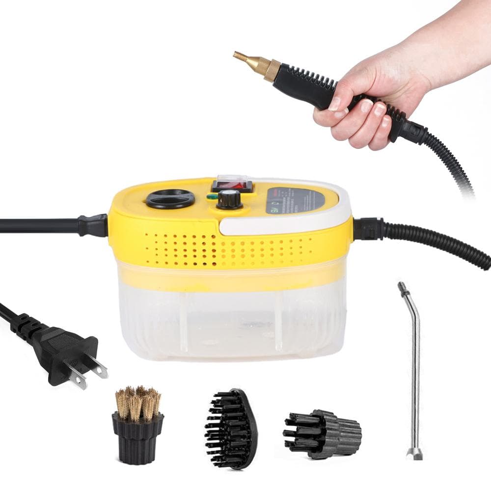 2500W Steam Cleaner for Home Car Cleaning Quick Heating High Temperature Steam Washer Portable US Plug yellow