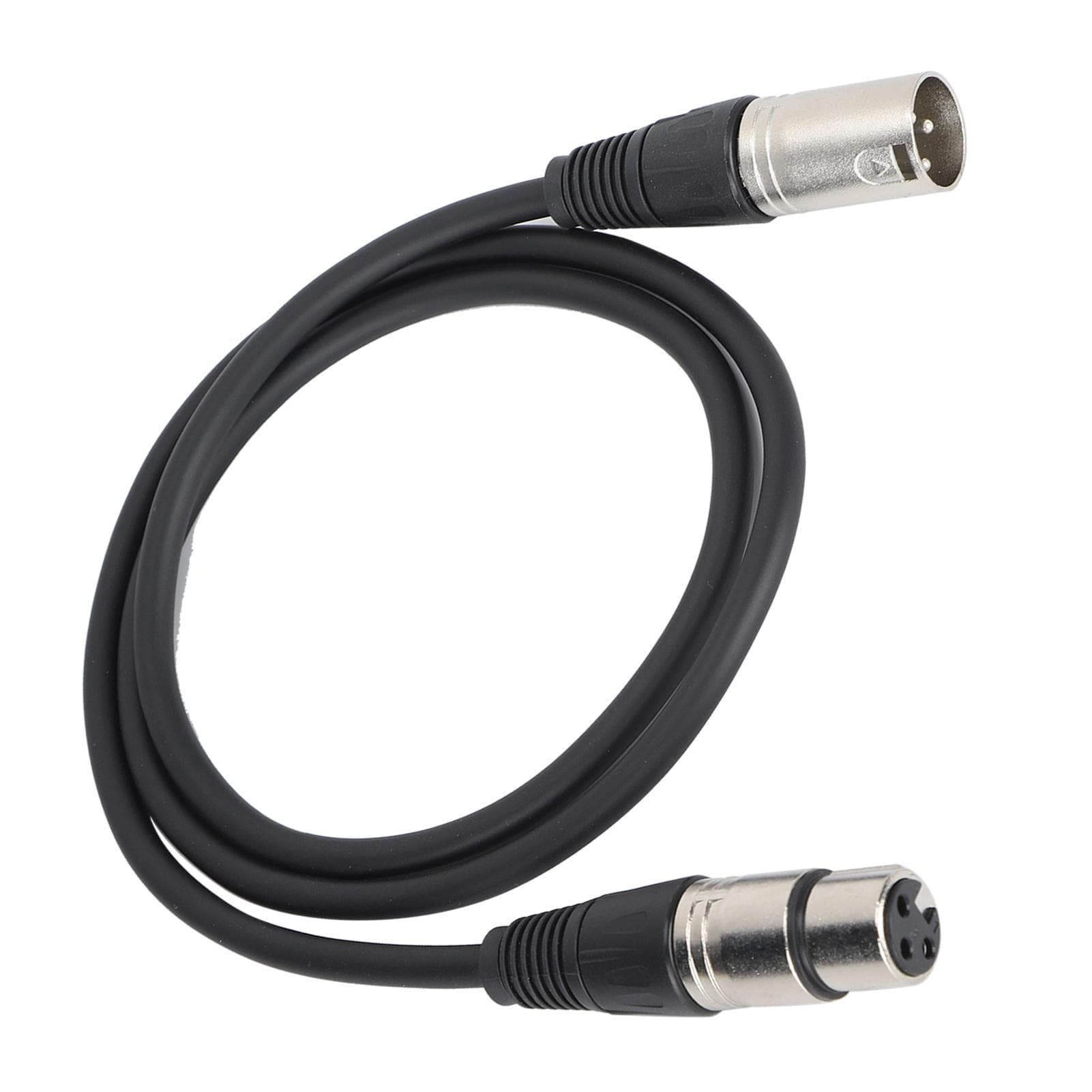 Microphone Cable 3Pin XLR Male to XLR Female Balanced Microphone Cable for Studio Recording and 1m / 3.3ft black