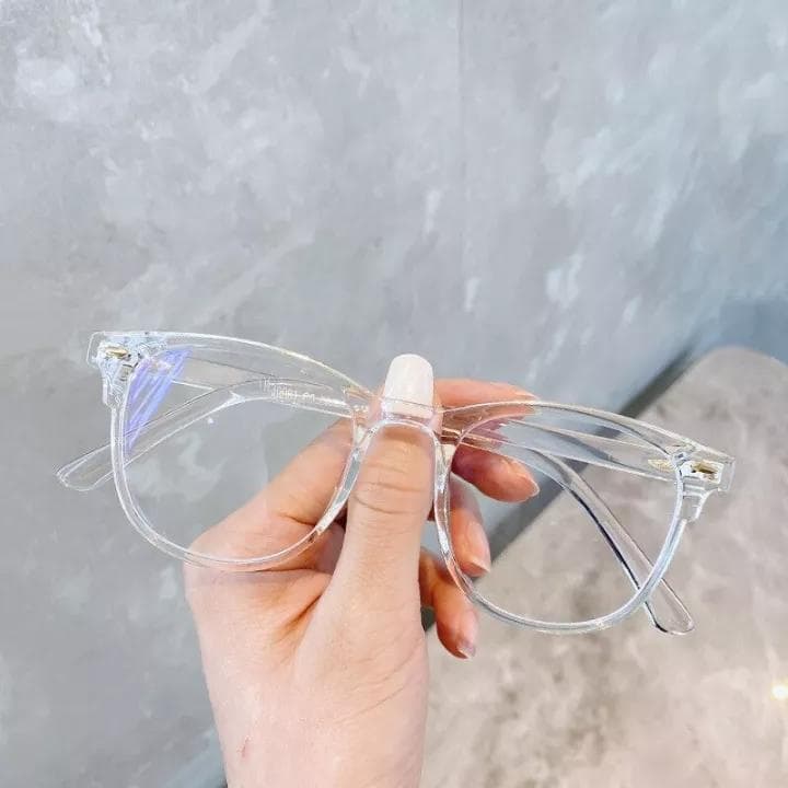 Round Clear Lens UV400 Sunglasses Transparent Retro Mirrored Lens Fashion Goggles for Summer Other