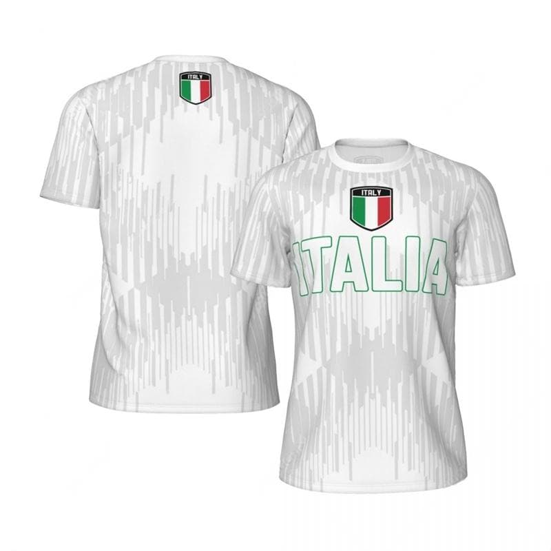 Italia Flag 3D Printed Jersey Summer Fashion Short Sleeve Casual Mens Sports T Shirt Quick Dry Breathable Football T-shirts 5XL