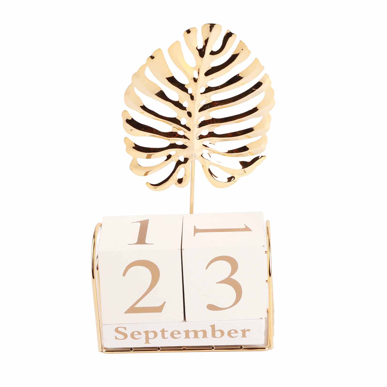 Manual Flip Calendar Wooden Perpetual Calendar Home Desktop Crafts Decoration for Office Study