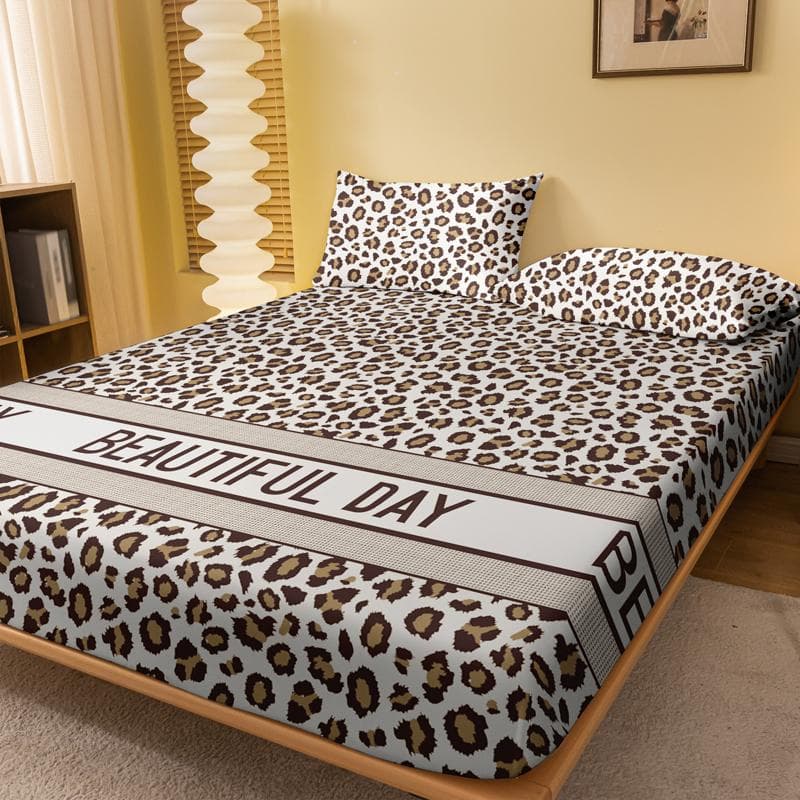 1 Simple Modern Printed Matte Fitted Sheet, Bedroom Printed Bed Cover, Bedding (Excluding Pillowcases) 71x132cm