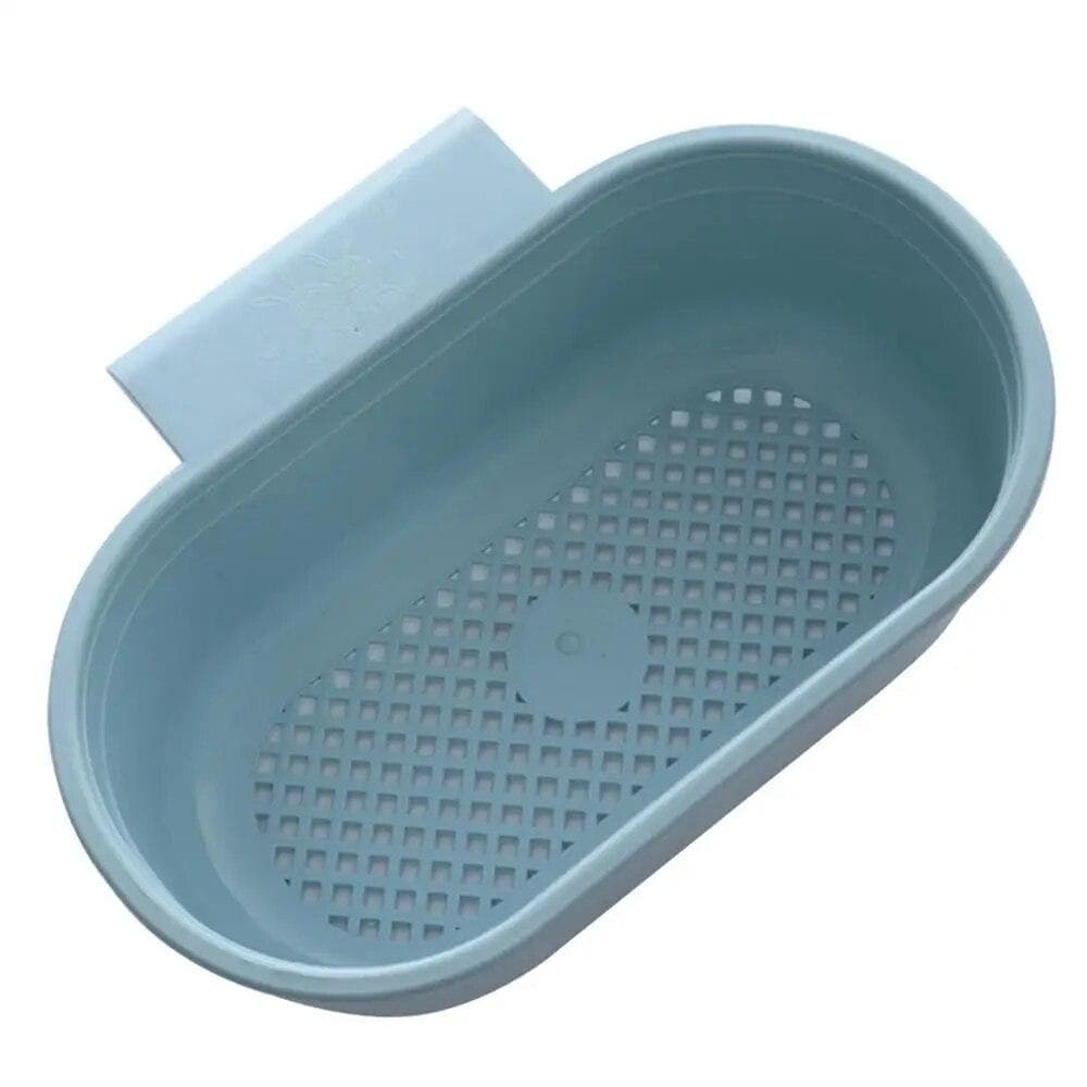 Kitchen Sink Drain Basket Multi-functional Vegetables Fruits Washing Hanging Drainer Rack Kitchen Sink Food Garbage Can 1pcs blue