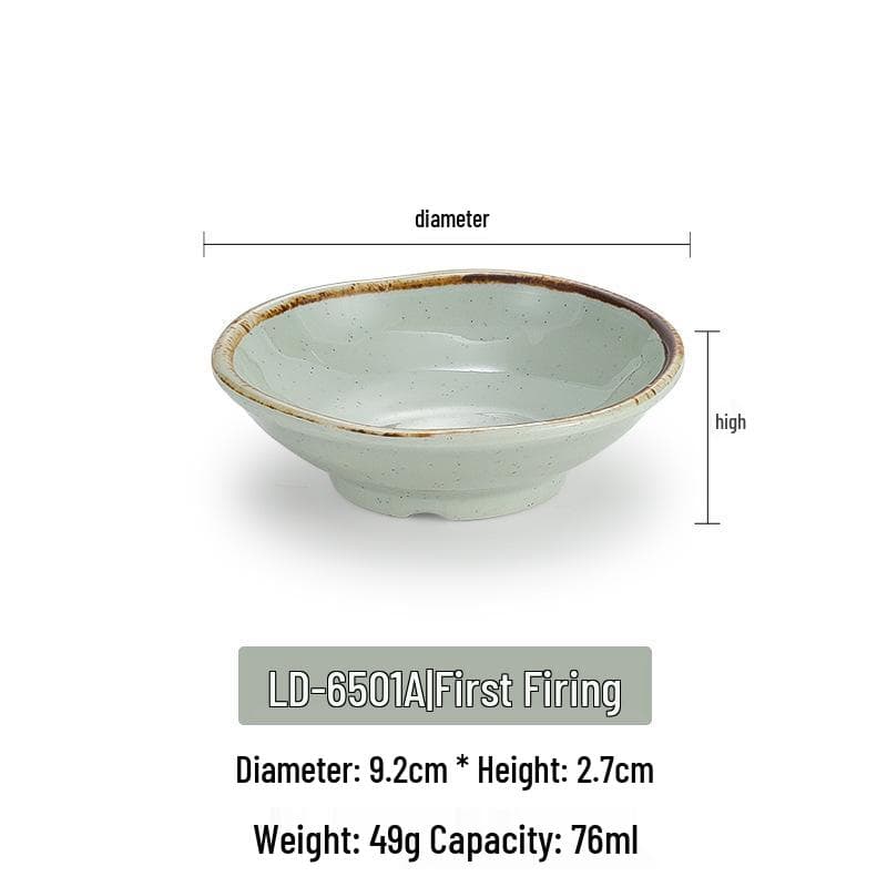 Retro Small Melamine Bowl: Ideal for Rice, Soup, Dessert, Tableware, Restaurant, Congee, Plastic, Seasoning, Commercial Use.