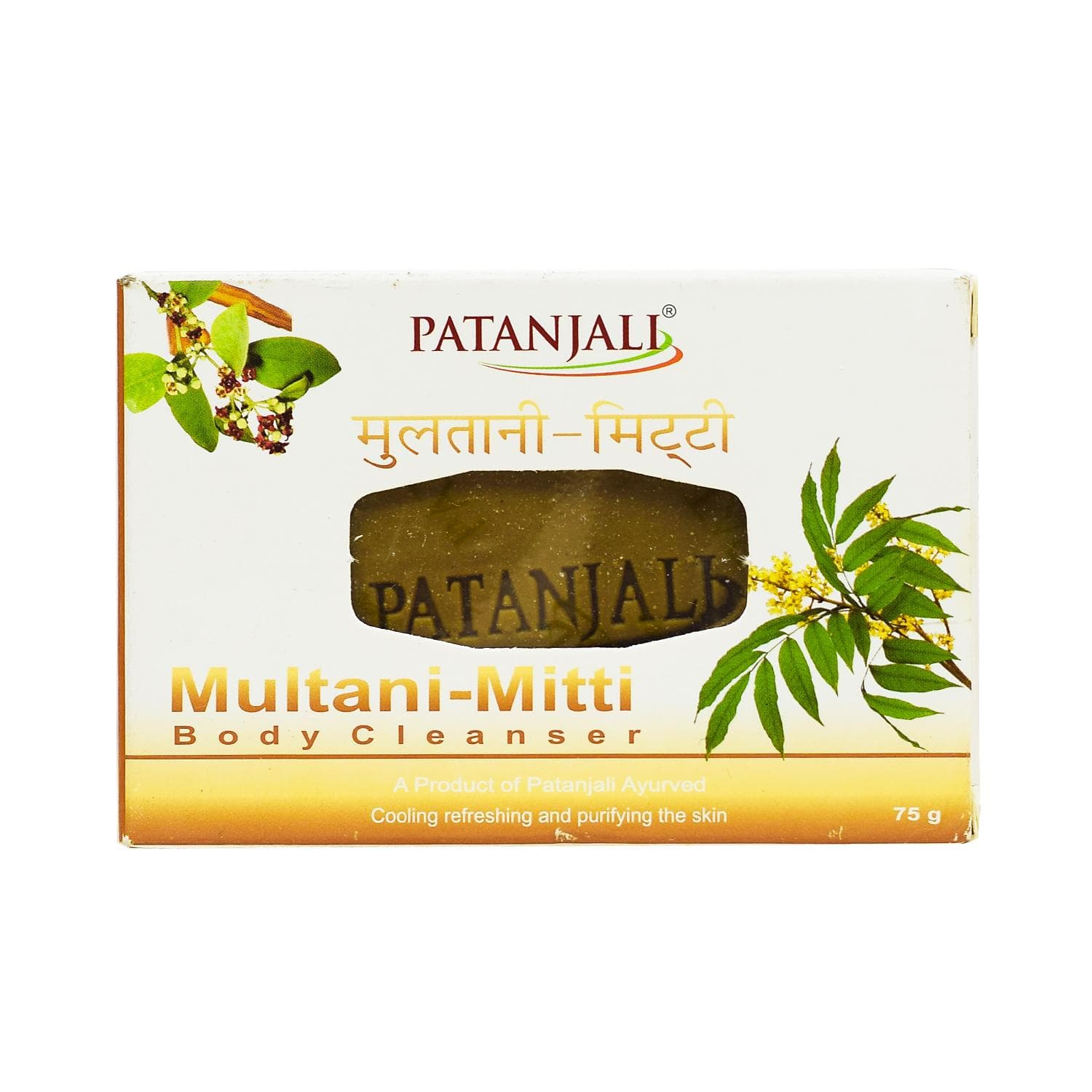 Soap with Multani Mitti (75 g), Multani-Mitti Body Cleanser, Patanjali 3.9625